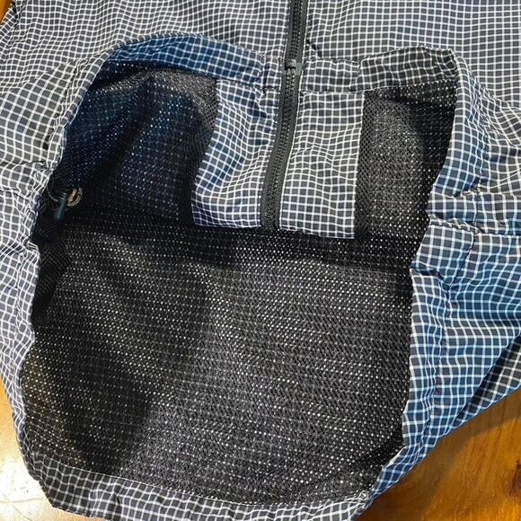 Nike AS Slant FZ Windbreaker Jacket Mens Lightweight Black White Check Sz M - Picture 12 of 12